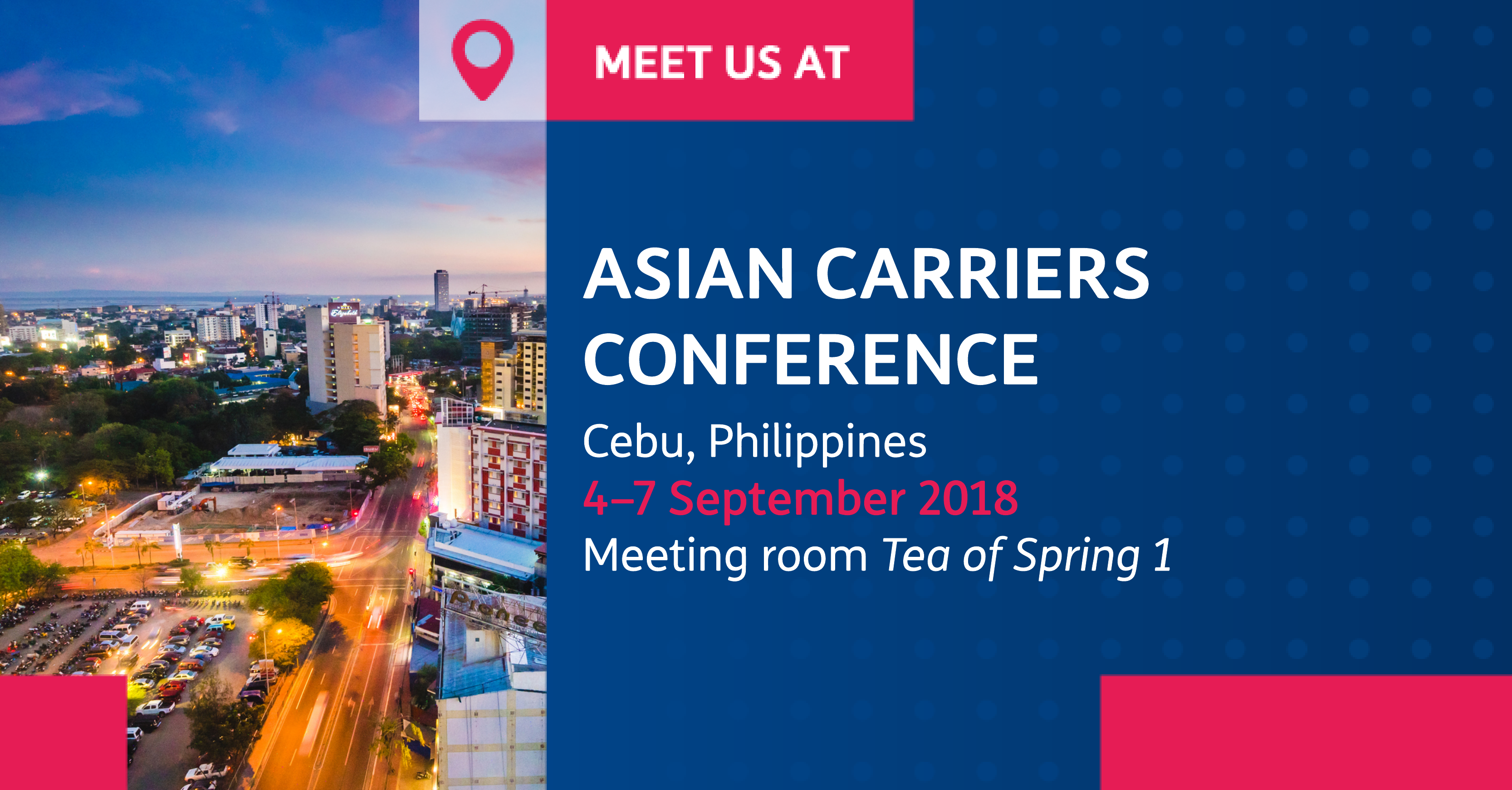 Meet us at Asian Carriers Conference Sparkle